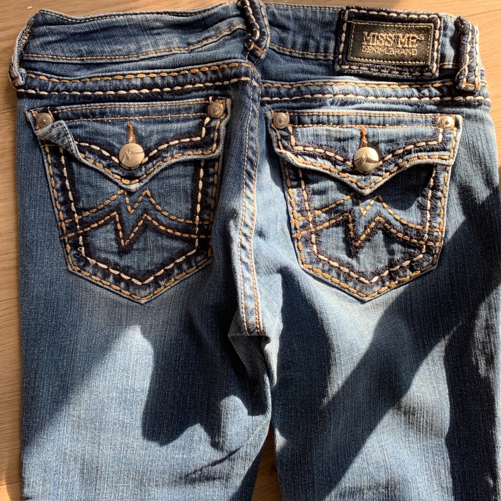 Miss me flap pocket slight boot cut jean